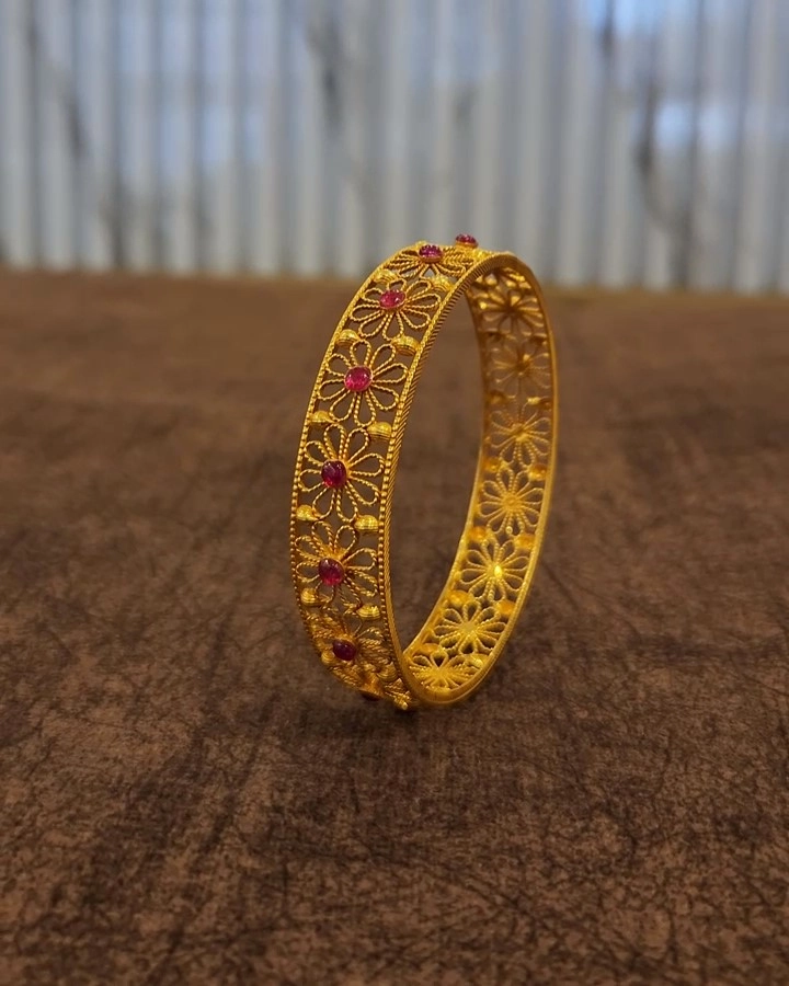 Hollow online bangles gold