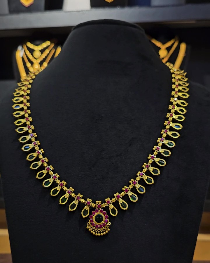 Palakka saree mala design by Chungath Jewellery
